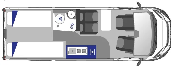 Tagesgrundriss Westfalia Columbus 640 E