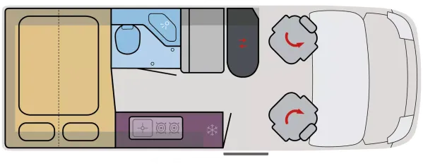 Tagesgrundriss VanTourer 600 Ds