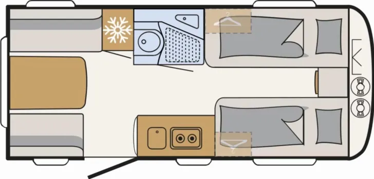 Grundriss Tag Dethleffs Camper 460 EL