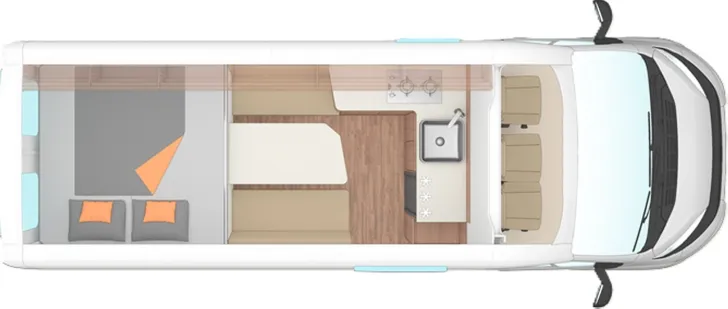 Grundriss Tag Weinsberg CaraLife 630 LQ Anhängekupplung THULE VeloSwing