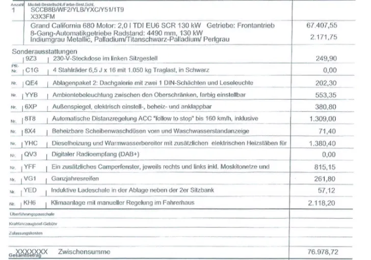 Fahrzeugbild VW Grand California 680 sehr gut #4