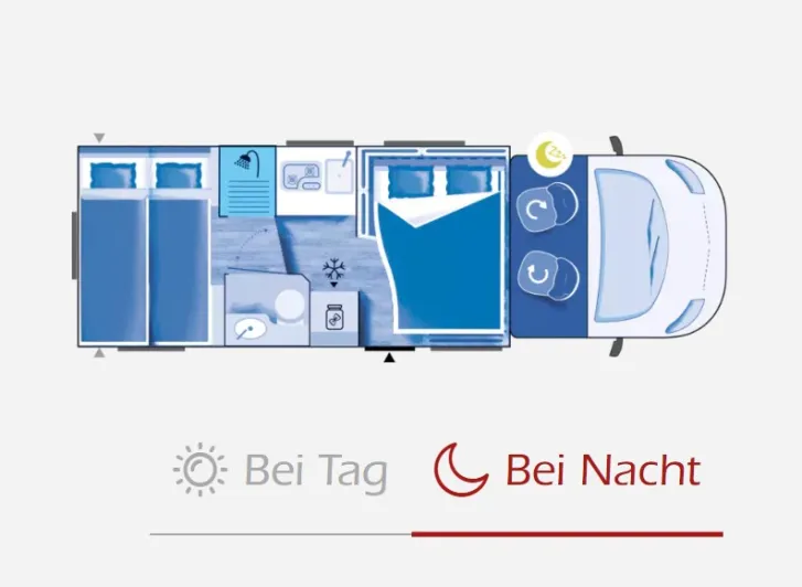 Grundriss Nacht Challenger Teilintegriert 384 Etape Edition neuwertig