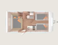 Grundriss Nacht Weinsberg CaraCito 470 EU Sehr guter Zustand!