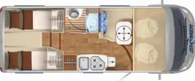 Grundriss Tag Hymer Exsis-i 474 gut gepflegt; üblic