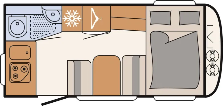 Grundriss Tag Dethleffs c-joy 420 QSH - sehr gepflegt
