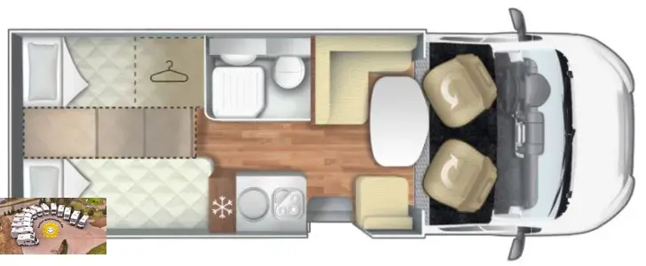 Grundriss Tag Roller Team Kronos 285 TL *** VERKAUFT ***