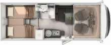 Grundriss Tag Hymer Exsis-i 474 Solar, TV, Lithium-Batterie