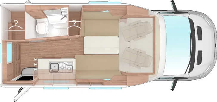 Grundriss Tag Weinsberg X-Cursion Van 500 LT [PEPPER] Aktionspreis