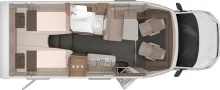Grundriss Tag Knaus Van TI 640 MEG VANSATION Aktionspreis