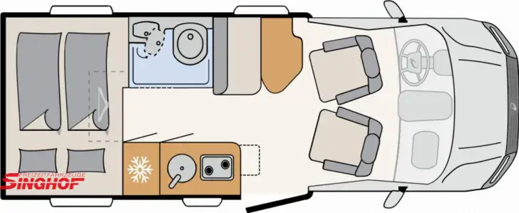 Grundriss Tag Dethleffs Globebus Performance T 16