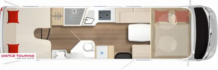 Grundriss Tag Bürstner Elegance I 910 G Sitzheizung, SAT + 2xTV