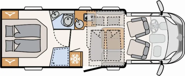 Grundriss Tag Dethleffs Just Camp Active T 7052 DBL Winterpaket, Solar,