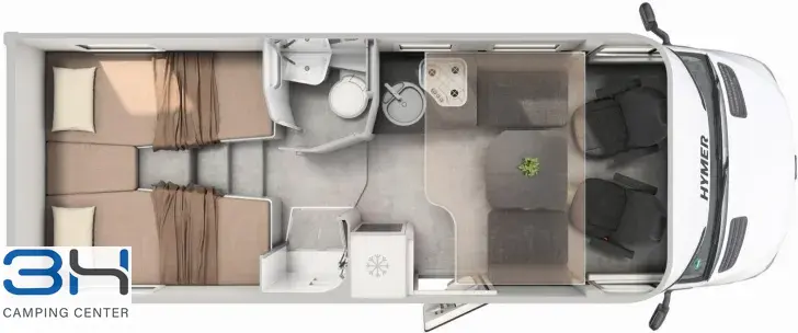 Grundriss Tag Hymer GT-S 685