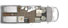 Grundriss Tag Eura Mobil Contura 766 EF AT8G+Comfort+Backofen+Luminary+