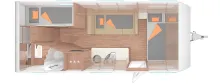 Grundriss Nacht Weinsberg CaraOne 550 QDK EDITION [HOT] Modell 2025