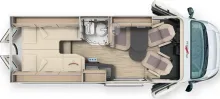 Grundriss Tag Malibu Van compact 600 LE UVP: 93.905,- EUR