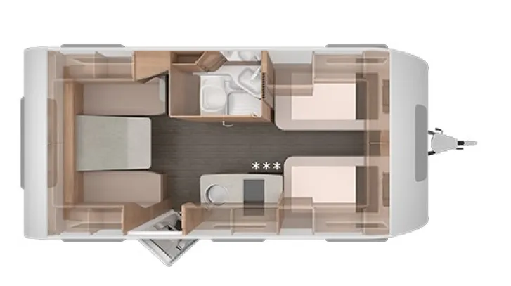 Grundriss Tag Knaus Südwind 460 EU Black Selection Modell 2026