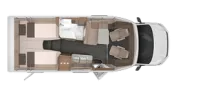Grundriss Tag Knaus Van TI 640 MEG VANSATION VW +500 € Tankgutschein bis 30.6.
