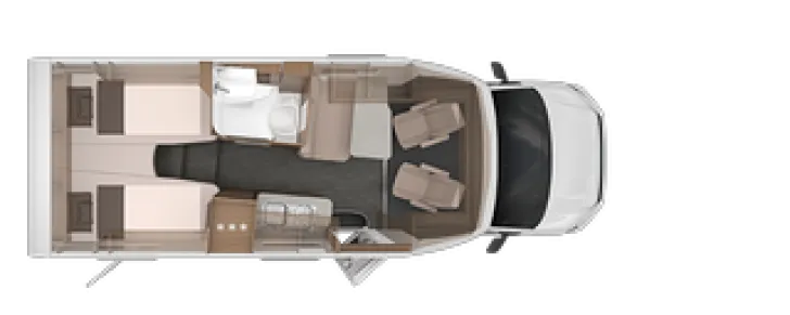 Grundriss Tag Knaus Van TI 640 MEG VANSATION VW +500 € Tankgutschein bis 30.6.