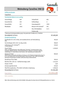 Fahrzeugbild Weinsberg CaraOne 390 QD inkl. Markise #3