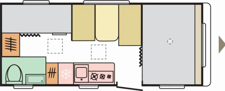Grundriss Tag Adria Aviva 522 PT 3. Stockbett|Pa-Dachh.|auf Okt. 26