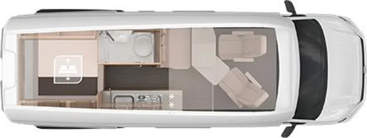 Grundriss Tag Knaus BoxDrive 600 XL aus Vermietflotte