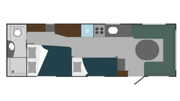 Tagesgrundriss Polar Blueline 730 BFDC