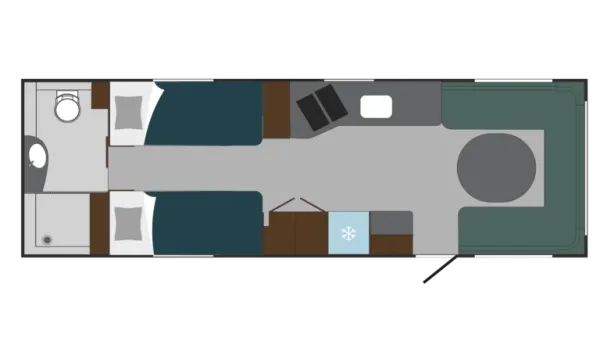Tagesgrundriss Polar Blueline 730 BSA