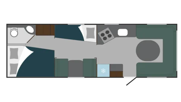 Tagesgrundriss Polar Blueline 730 FDCXA