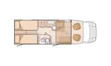 Grundriss Nacht Knaus Sky Wave 700 MEG sehr gepflegt