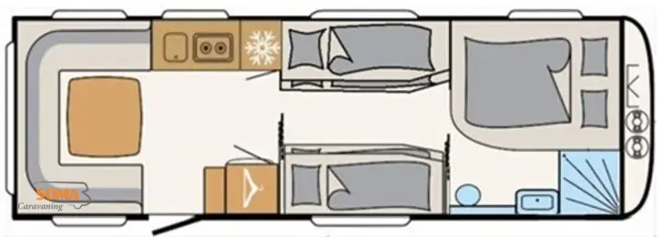 Grundriss Tag Dethleffs Camper 730 FKR Family snow MODELL 2026