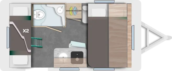 Nachtgrundriss Caravelair Alba 366