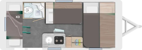 Nachtgrundriss Caravelair Alba 487