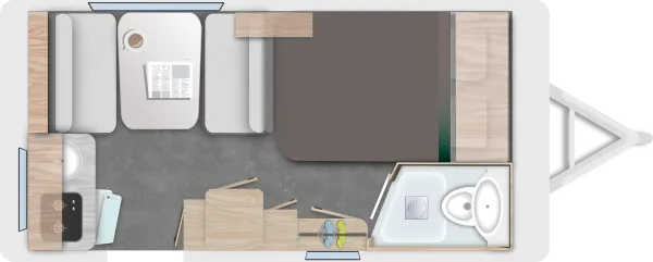 Tagesgrundriss Caravelair Sport Line 410