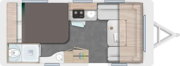 Tagesgrundriss Caravelair Sport Line 455