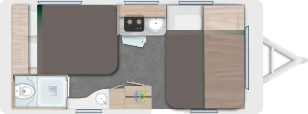 Nachtgrundriss Caravelair Sport Line 455