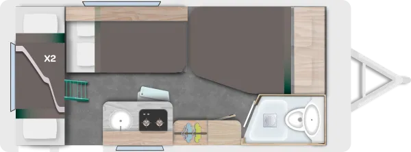 Nachtgrundriss Caravelair Sport Line 476