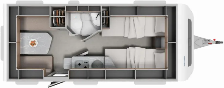 Grundriss Tag Hymer Eriba Eriba Feeling 470 ****VERFÜGBAR AB JULI 2026****