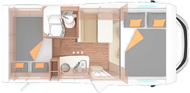 Grundriss Tag Weinsberg CaraHome 550 MG *Duo-Control*