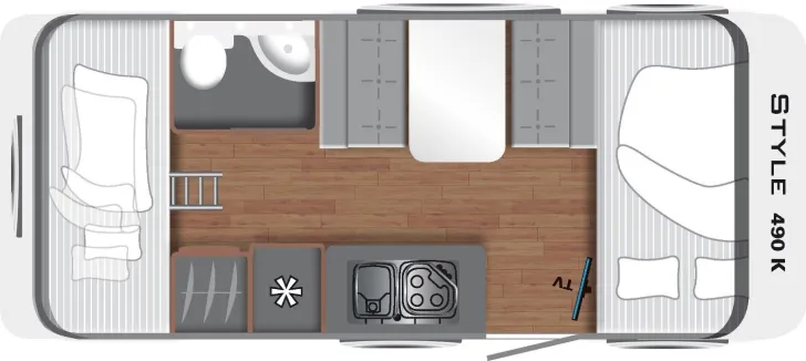 Grundriss Tag LMC Style 490 K Mover, ATC, sehr gepflegt