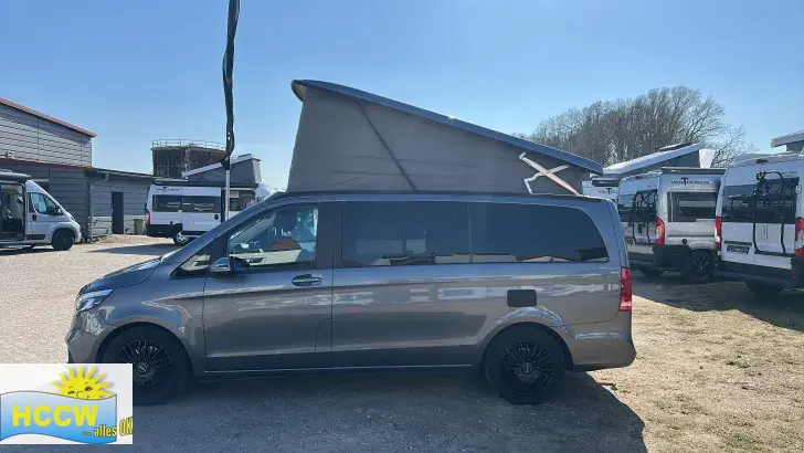 Seitlich Mercedes-Benz MARCO POLO Markise + AHK + 2. Reifensatz