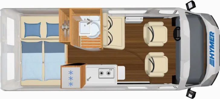 Grundriss Tag Hymer Camper Van Grand Canyon Neuwertig