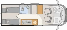 Grundriss Tag Dethleffs Globetrail Classic 640 EK Fiat Ab November 2026