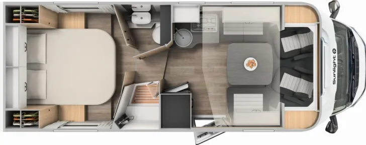 Grundriss Tag Sunlight Adventure T 69LC Fiat