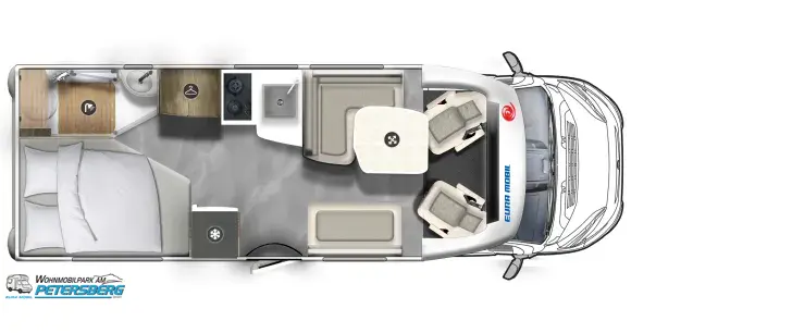 Grundriss Tag Eura Mobil Profila RS 675 SB Mondial Edition Dachklima & Lithiumbatterie