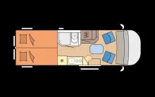 Grundriss Tag Hobby Maxia Van 680 DT - ab Ende Juli verfügbar
