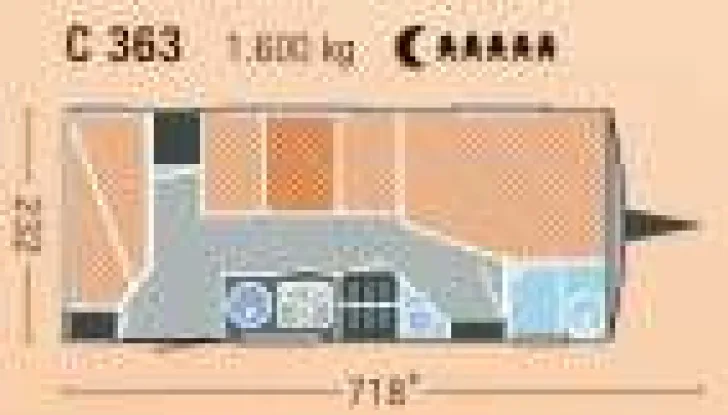 Grundriss Tag Carado C 363 Familiengrundriss mi