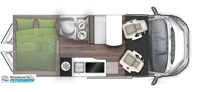 Grundriss Tag Forster V 636 HB Vantasy inkl. Dieselheizung 4 kW
