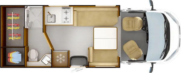 Tagesgrundriss Rapido 6F 606F