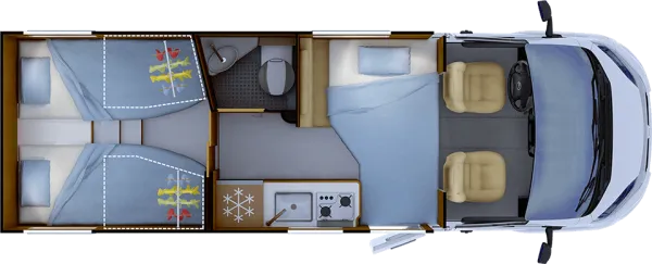 Nachtgrundriss Rapido C 55 R65